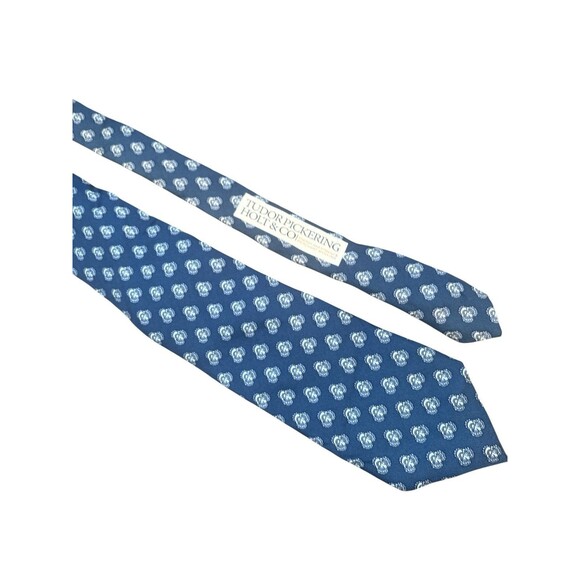 Vineyard Vines Men’s Blue Geometric Medallion 100% Silk Business Formal Neck Tie - Picture 5 of 5